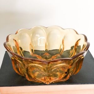 Vintage amber glass bowl
